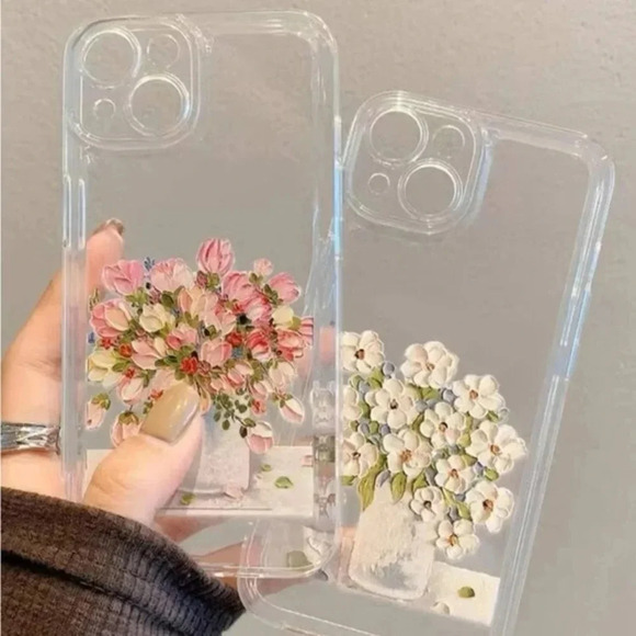 ⚠️Clearance🌟iPhone 14/Pro/Pro Max 2pcs Floral Phone Case - Picture 3 of 4